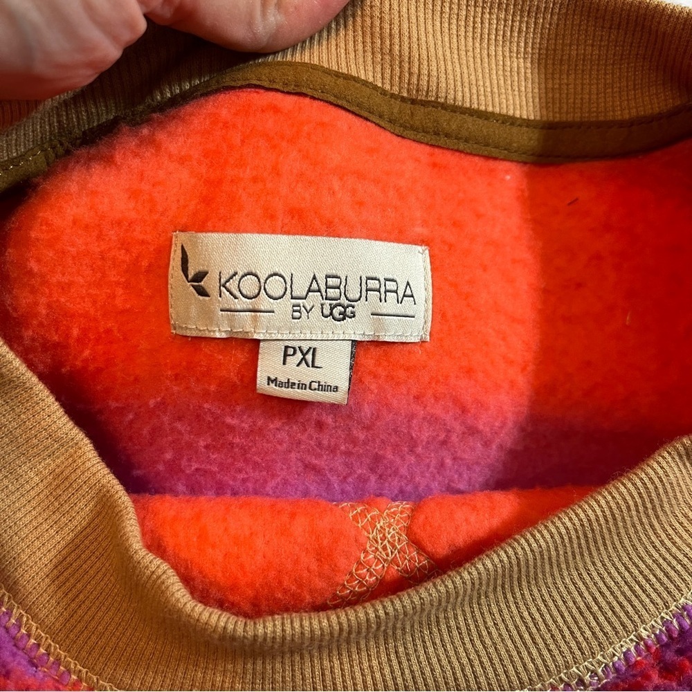 Koolaburra by Ugg Teddy Sherpa Bright Color Crewneck Pullover Women's PXL - Picture 4 of 5